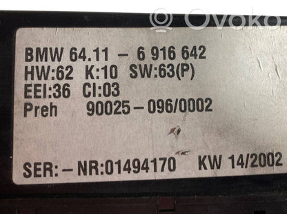 Gaisa kondicioniera / klimata kontroles / salona apsildes vadības bloks (salonā)