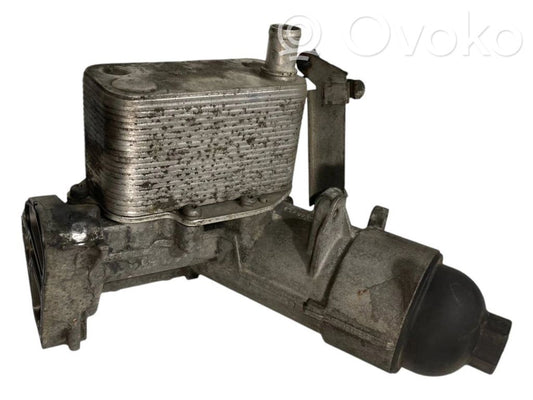Oil filter holder/cooler