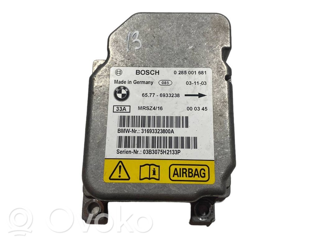 Gaisa spilvenu vadības bloks