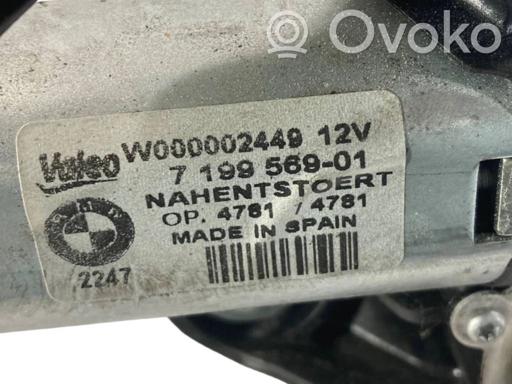 Rear window wiper motor