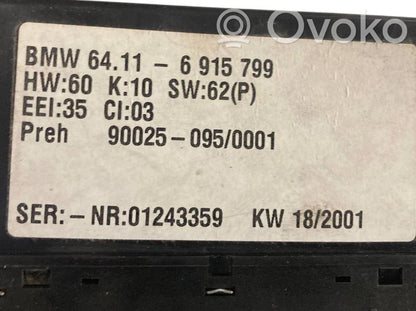 Gaisa kondicioniera / klimata kontroles / salona apsildes vadības bloks (salonā)