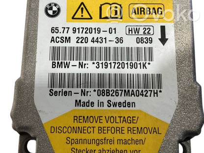 Gaisa spilvenu vadības bloks