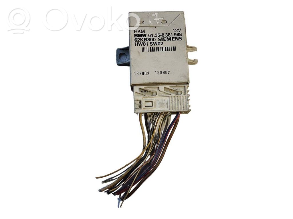 Bagāžnieka pārsega vadības bloks