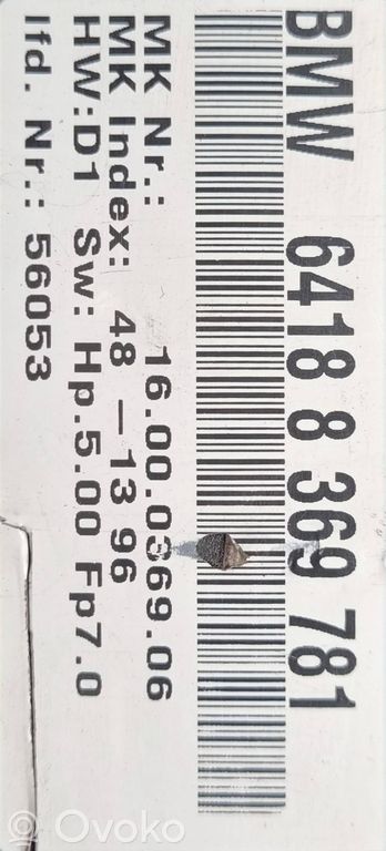 Gaisa kondicioniera / klimata kontroles / salona apsildes vadības bloks (salonā)