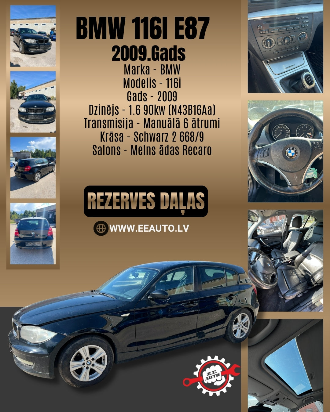 BMW 116i E87 2009 – Spare Parts