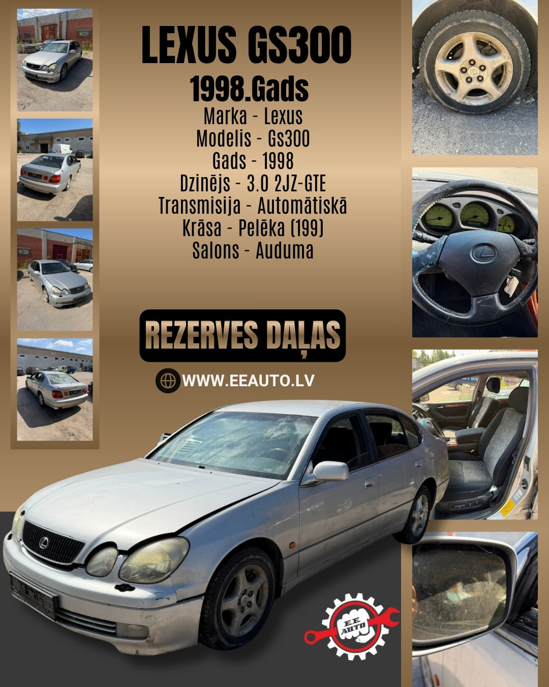 Lexus GS300 S160 1998- atsarginės dalys 
