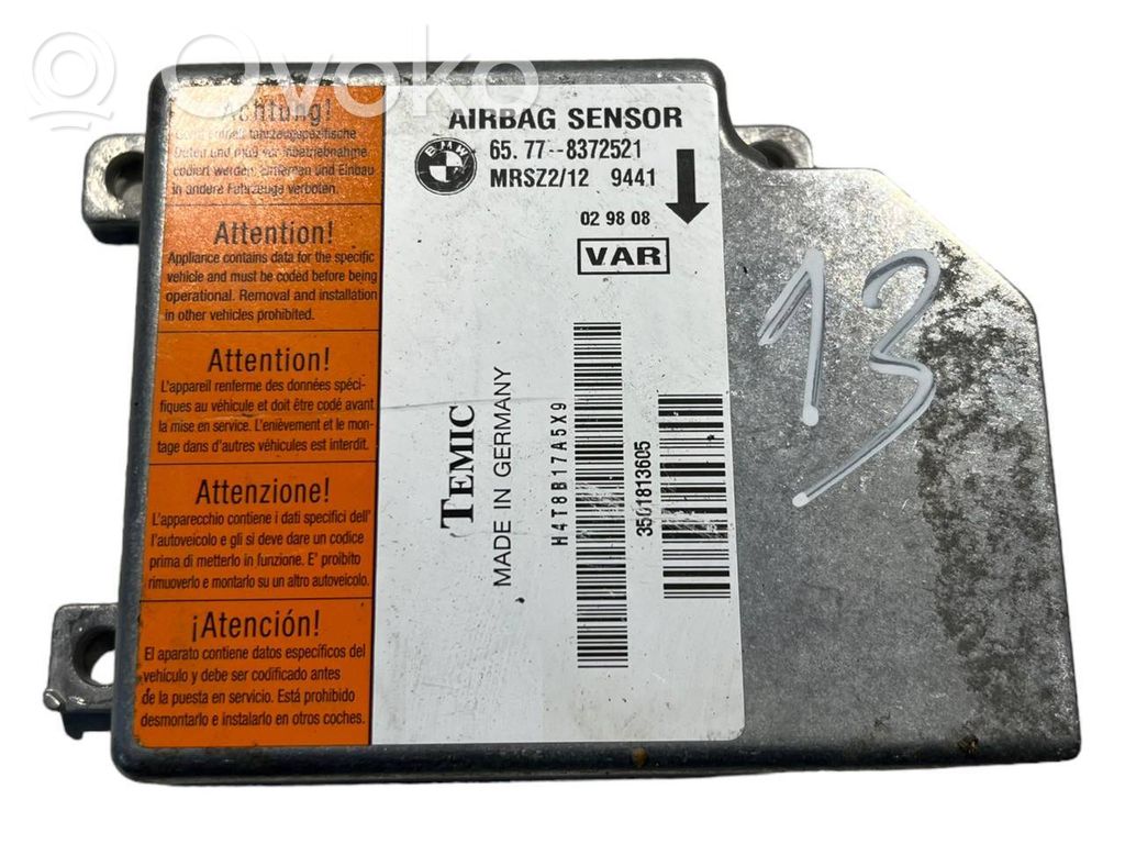 Airbag impact sensor