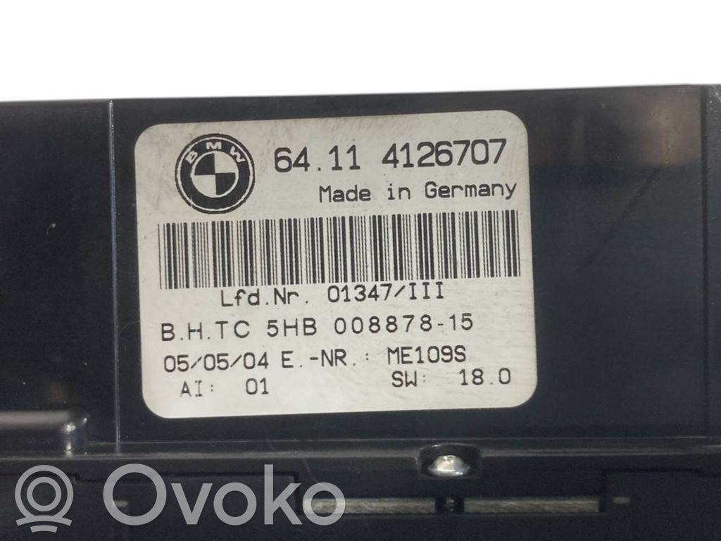 Gaisa kondicioniera / klimata kontroles / salona apsildes vadības bloks (salonā)