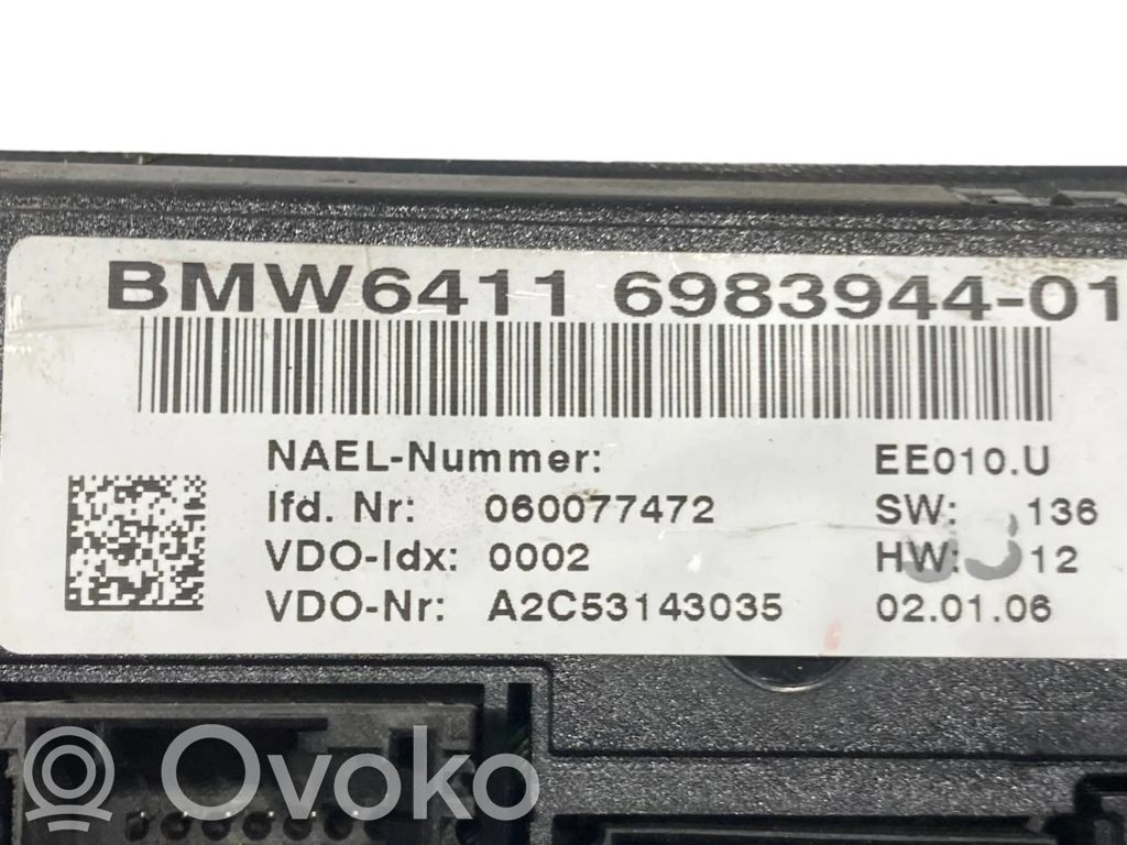 Gaisa kondicioniera / klimata kontroles / salona apsildes vadības bloks (salonā)