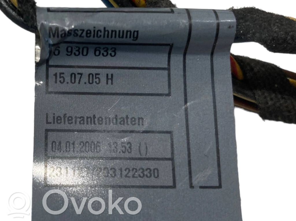 Aizmugurējo durvju vadu instalācija