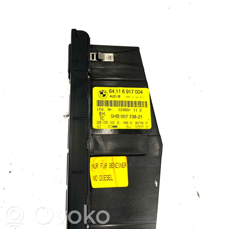 Air conditioning / climate control / interior heating control unit (in the passenger compartment)
