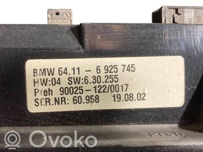 Gaisa kondicioniera / klimata kontroles / salona apsildes vadības bloks (salonā)