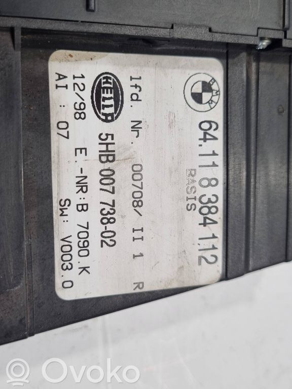 Gaisa kondicioniera / klimata kontroles / salona apsildes vadības bloks (salonā)