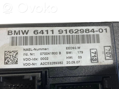 Air conditioning / climate control / interior heating control unit (in the passenger compartment)