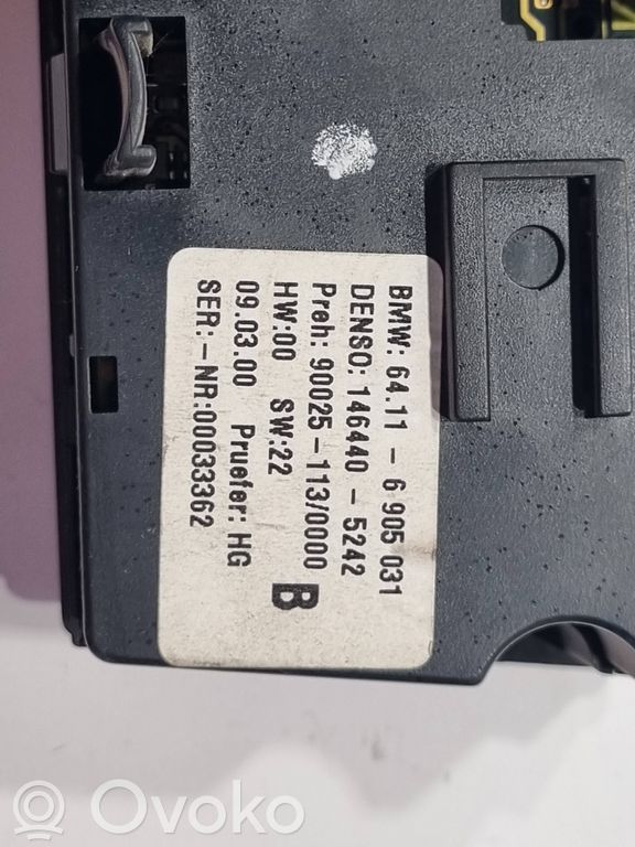 Gaisa kondicioniera / klimata kontroles / salona apsildes vadības bloks (salonā)