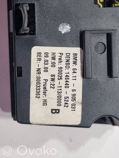 Gaisa kondicioniera / klimata kontroles / salona apsildes vadības bloks (salonā)