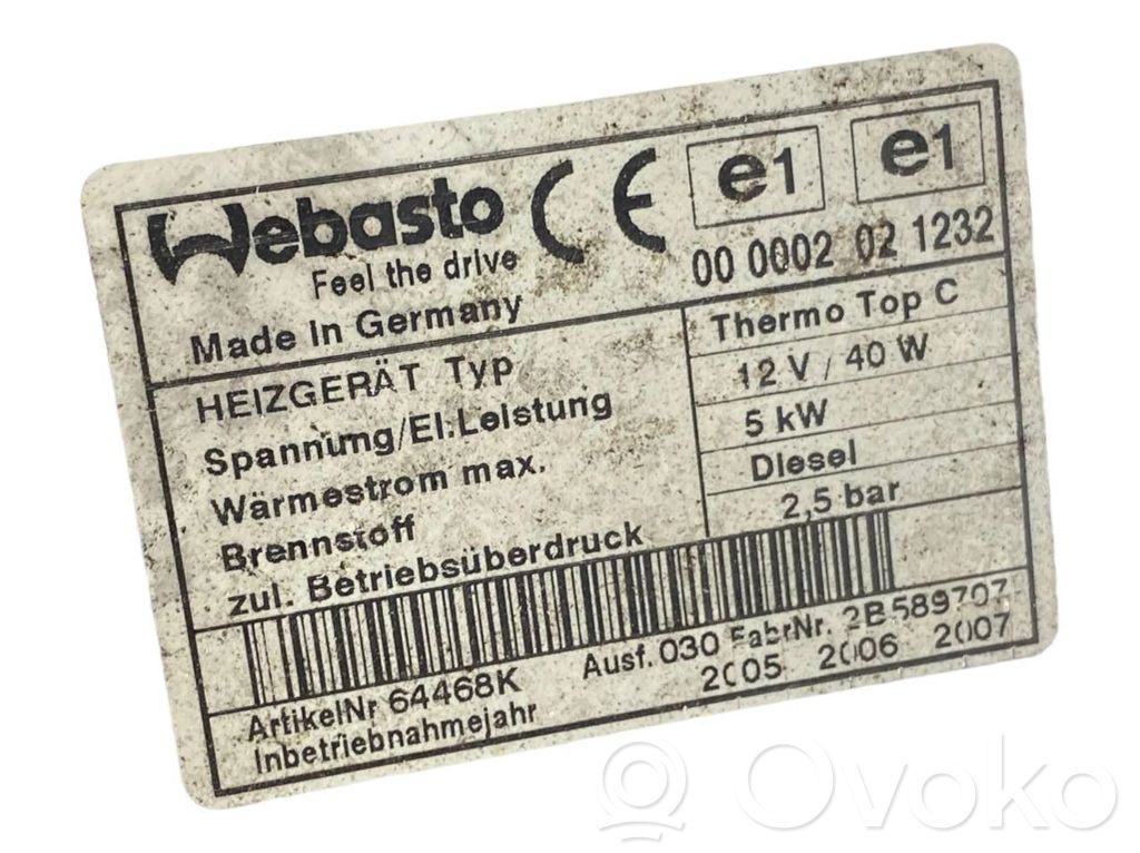 Autonomous heating ("Webasto")