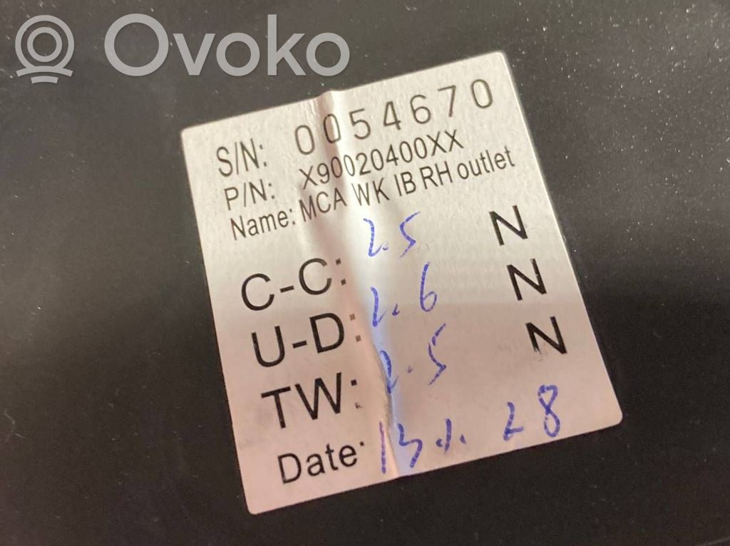 Gaisa kondicioniera / klimata kontroles / salona apsildes vadības bloks (salonā)